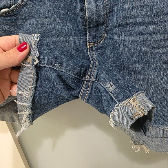 Paige Denim Cutoff Jean Shorts – Size 25, Blue, Distressed Raw Hem - Picture 6 of 6